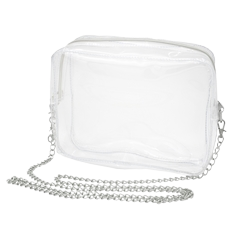 Clear Camera Crossbody w/ Silver Hardware