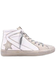 High-top Off White Sneakers: Size 8.5
