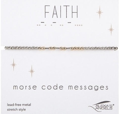 7" Morse Code Bracelet: Faith