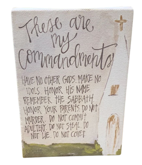 Ten Commandments 5X7 Canvas