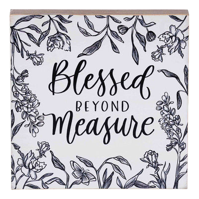 Blessed Beyond Measure Block Sign