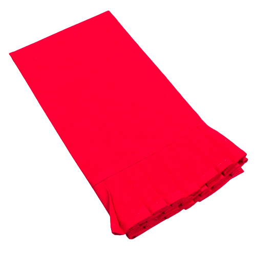 Red Ruffle Hand Towel