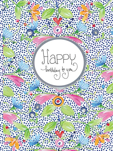 Card: BC422 Happy Dot Floral