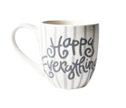 Mug: Happy Everything (Stone Stripe)