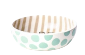 Dipping Bowl, Mint Dot