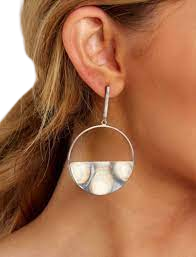 Avalon Earrings Burnished Silver