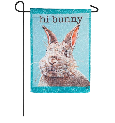 Garden Flag: Hi Bye Bunny