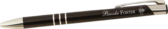 Engraved Metal Pen, Black