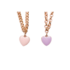 Boutique Chunky Chain Heart Necklace Assorted
