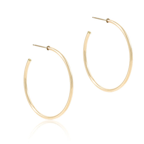 Gold 1.75" Round 2mm Post Hoop