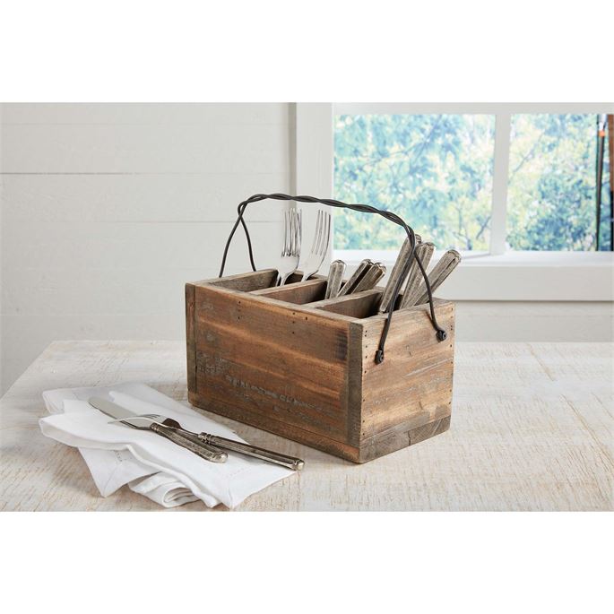 Reclaimed Wood Utensil Holder