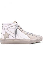 High-top Off White Sneakers: Size 6.5