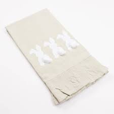 Bunny Ruffle Hand Towel Oat/Towel