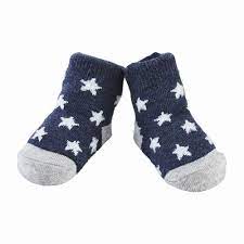 Navy Chenille Star Sock