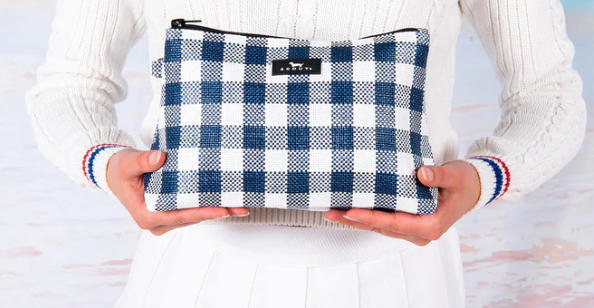 Pouchworthy Pouch, Blue and White