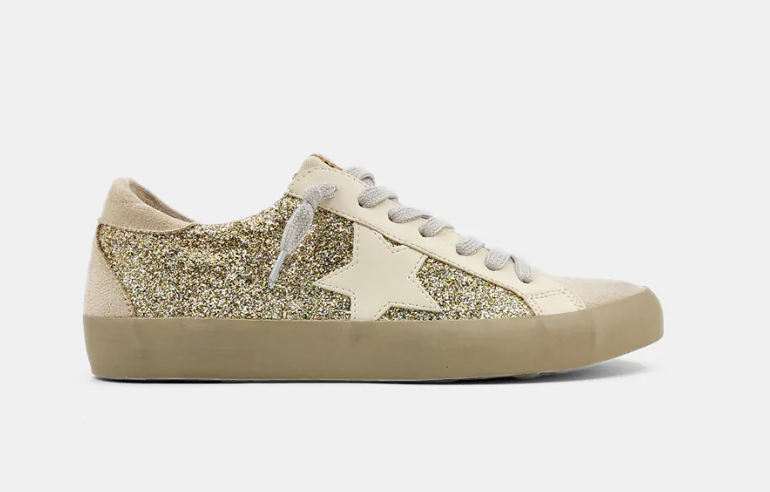 Shu Shop Gold Glitter Sneaker: