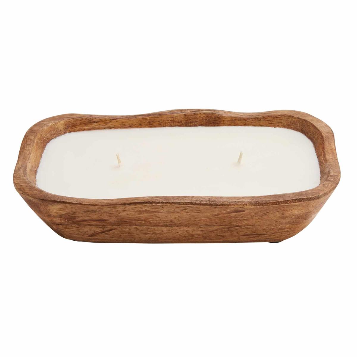 Wooden Bowl Candle